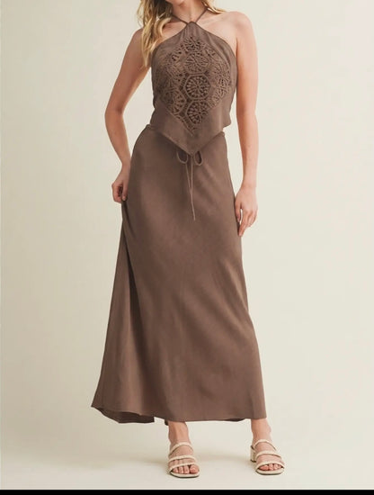 Kassie Drawstring Maxi Skirt