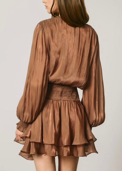 Stassi Shimmering Surplice Dress
