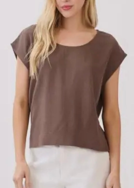 Jollie Boxy Top Round Neck