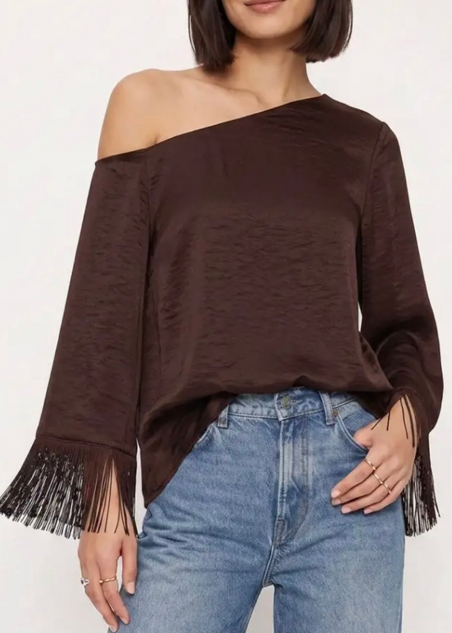 Alejandra Fringe Sleeve Blouse
