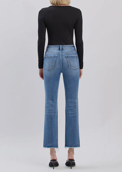 High Rise Slim Straight Denim