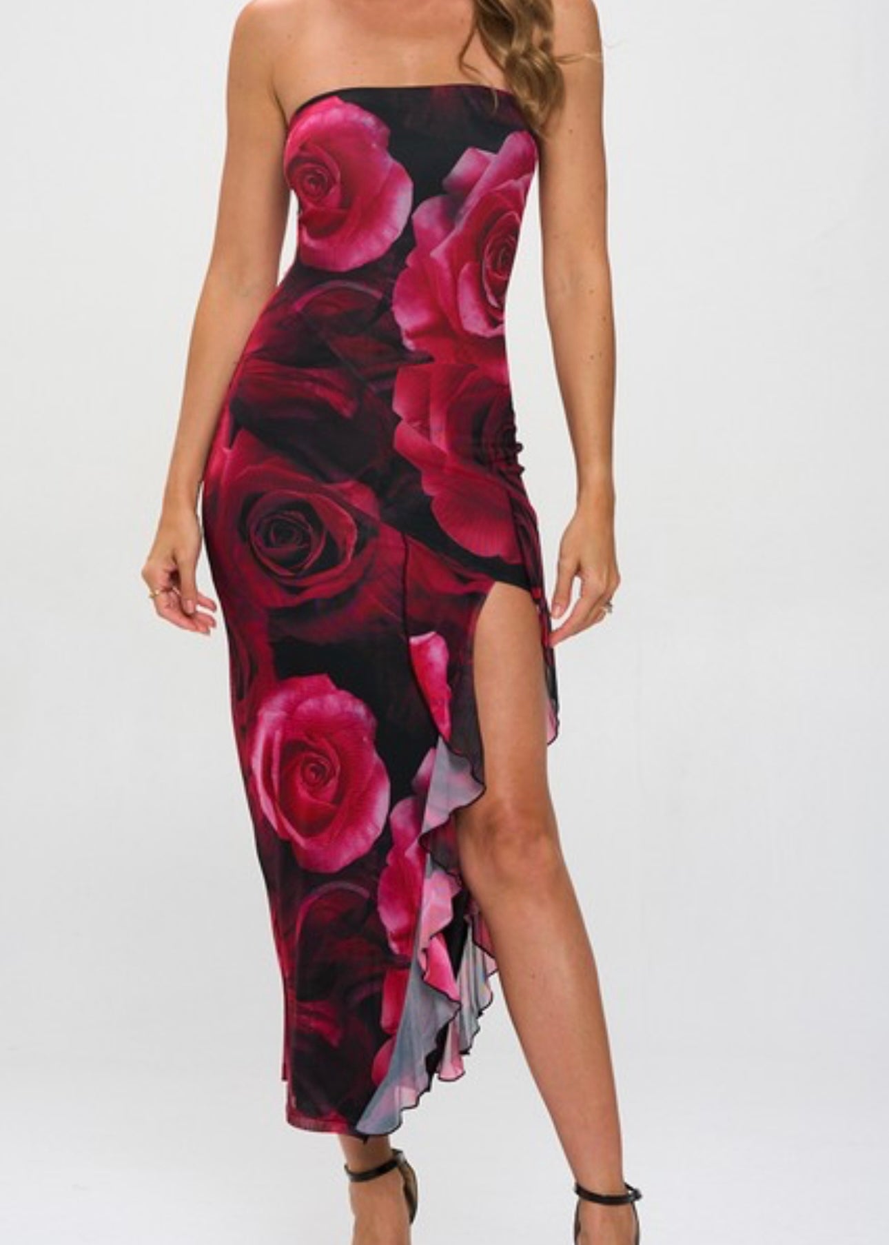 Lilia Floral Slit Dress