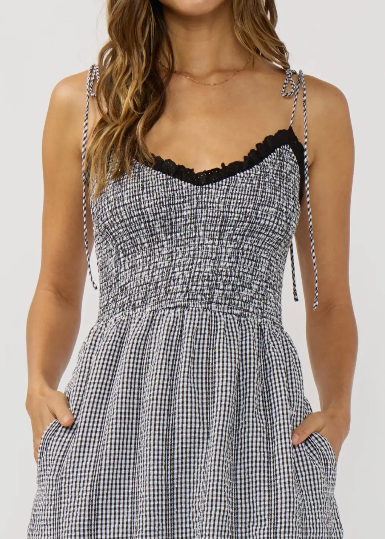 Essie Gingham Midi Dress