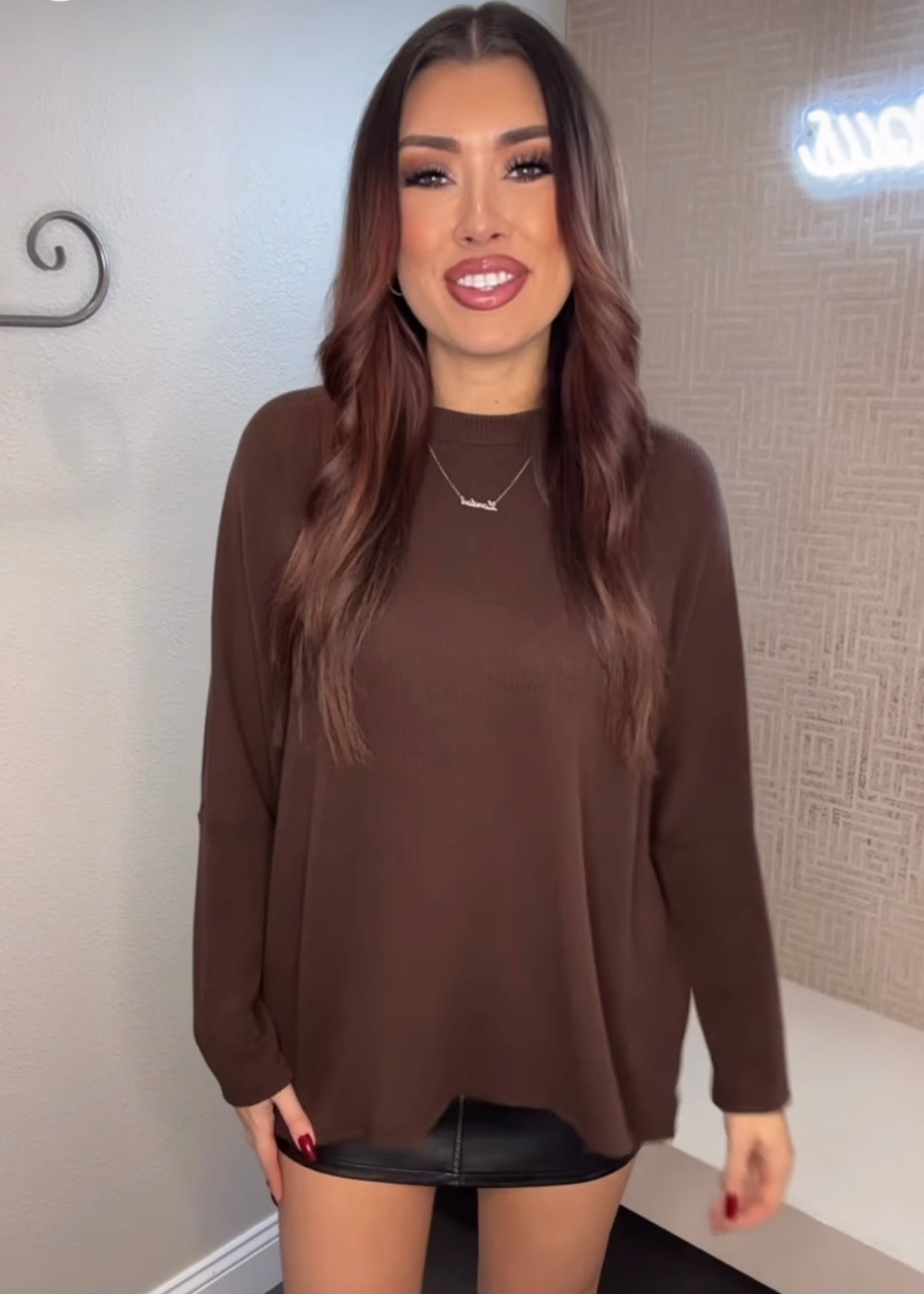 Desi Dolman Sleeve Ribbed Top