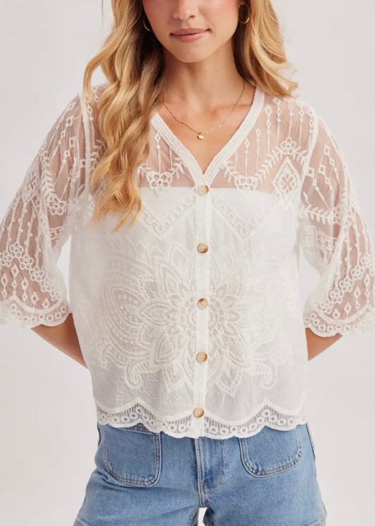 Sincerely Mine Sheer Mesh Top