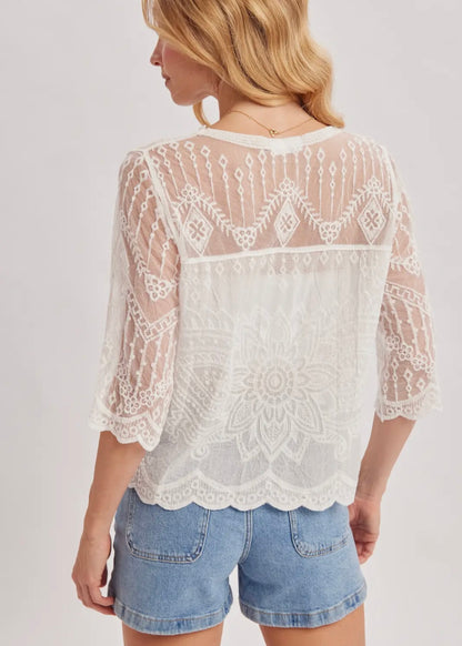 Sincerely Mine Sheer Mesh Top