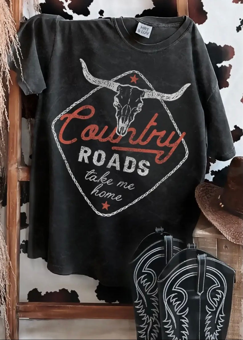 Country Roads Take Me Home Graphic Tee