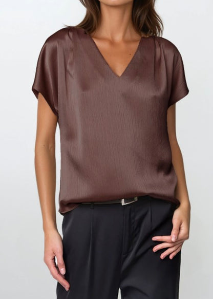 Rosaline Crinkle Satin Blouse