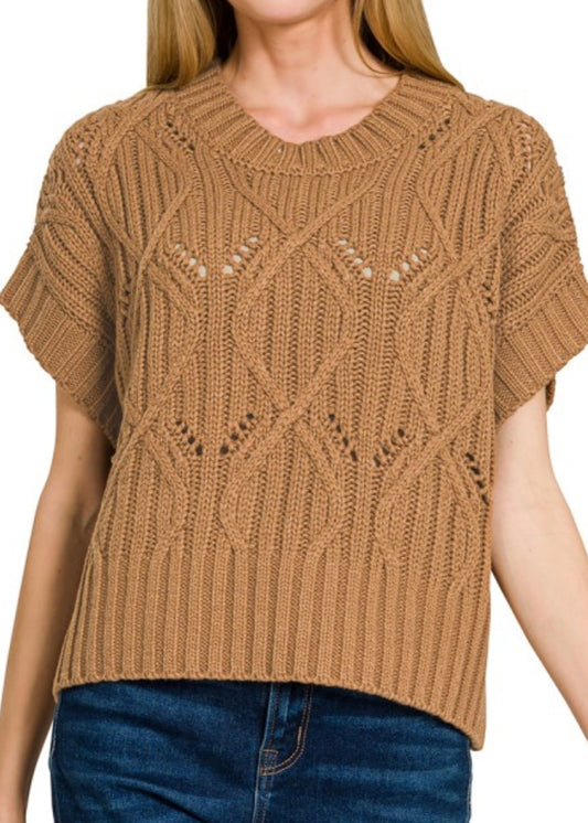 Lindsey Cable Knit Sweater Vest