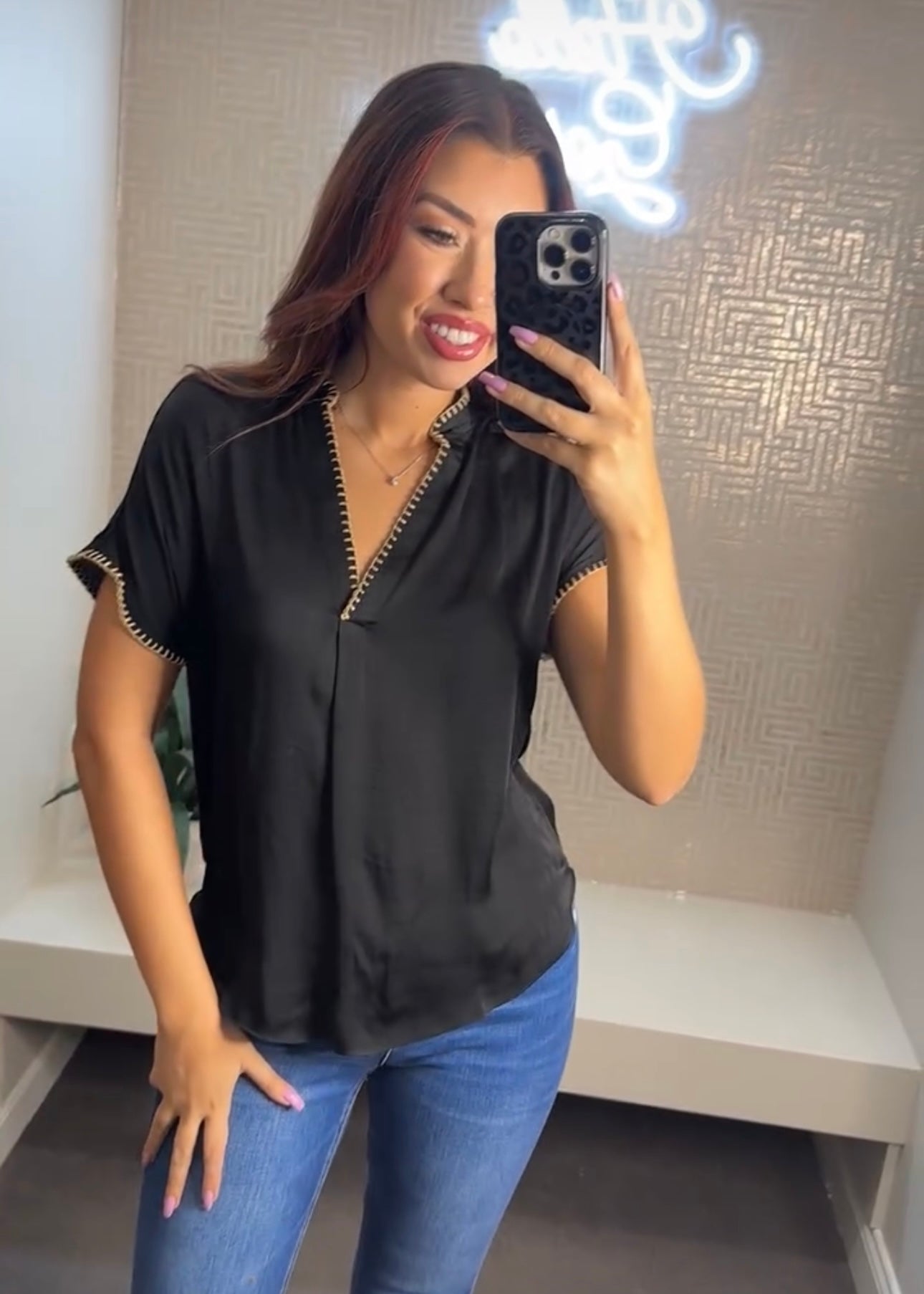 Pheobe Whipstitch Blouse
