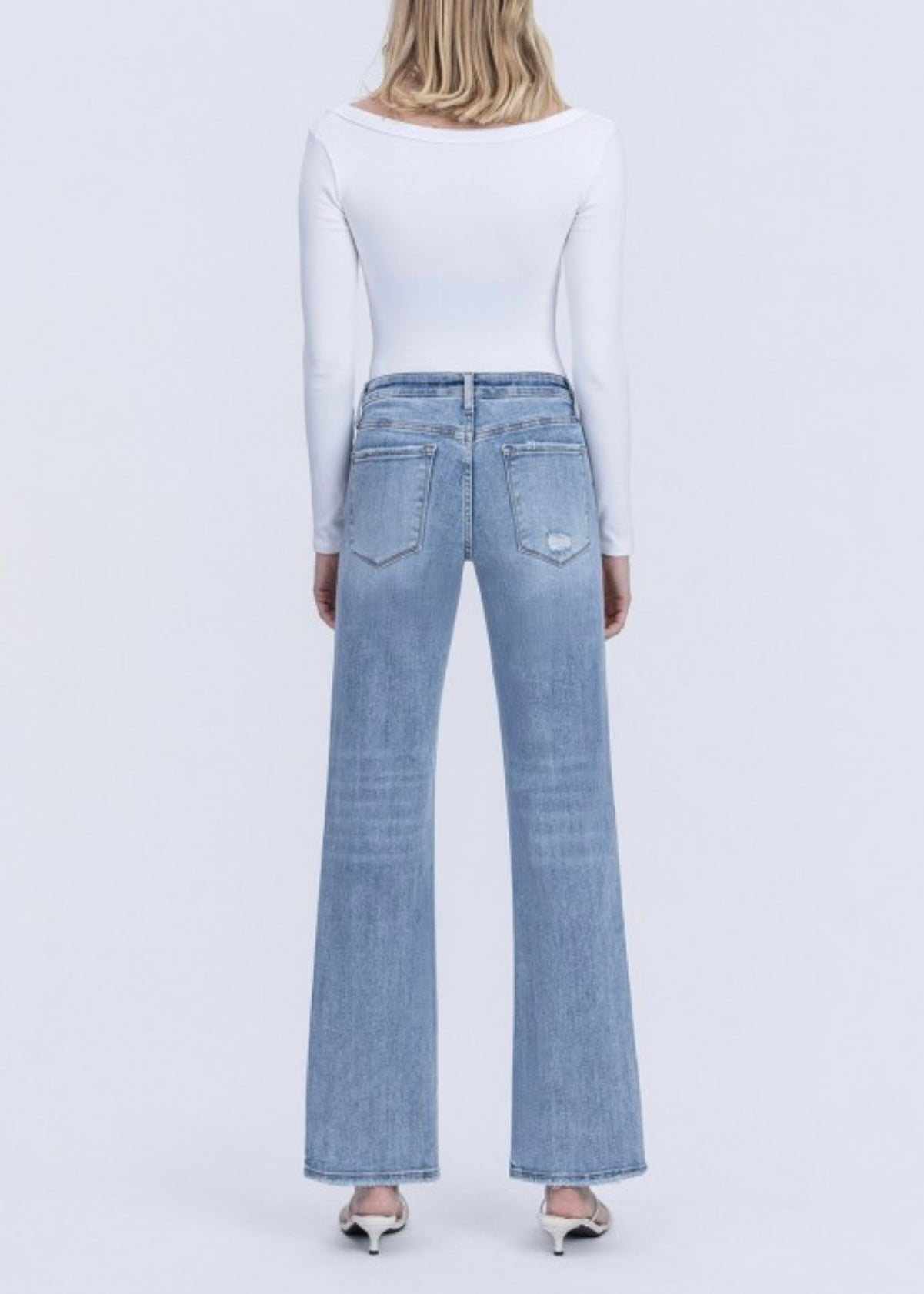 Azalea Mid Rise Slim Wide Jeans