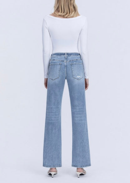 Azalea Mid Rise Slim Wide Jeans
