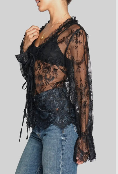 Lana Lace Front Blouse