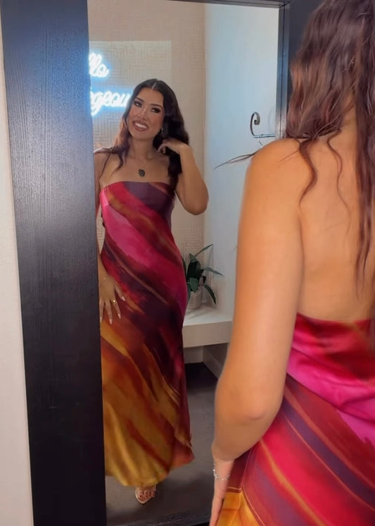Sunset Dream Strapless Maxi Dress