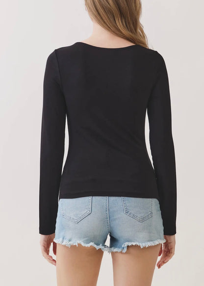 Fawnley Cut Out Long Sleeve Top