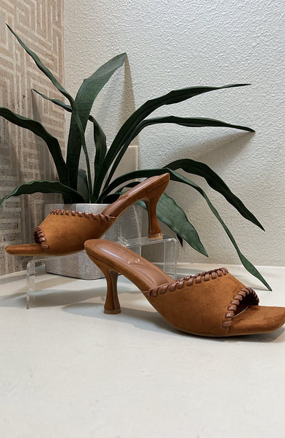 Whipstitch Suede Sandal