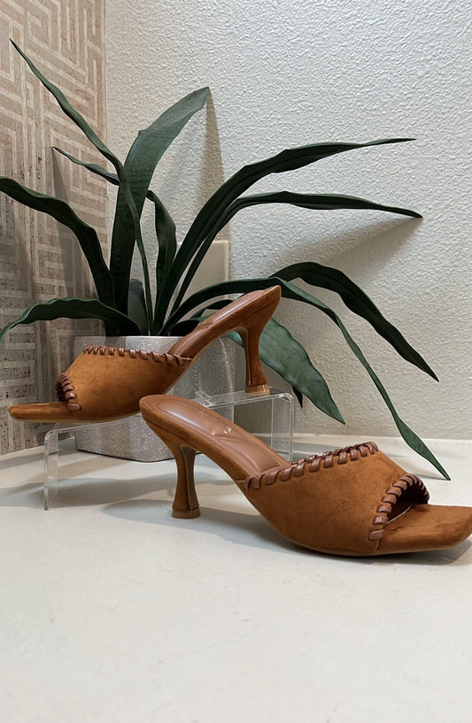 Whipstitch Suede Sandal