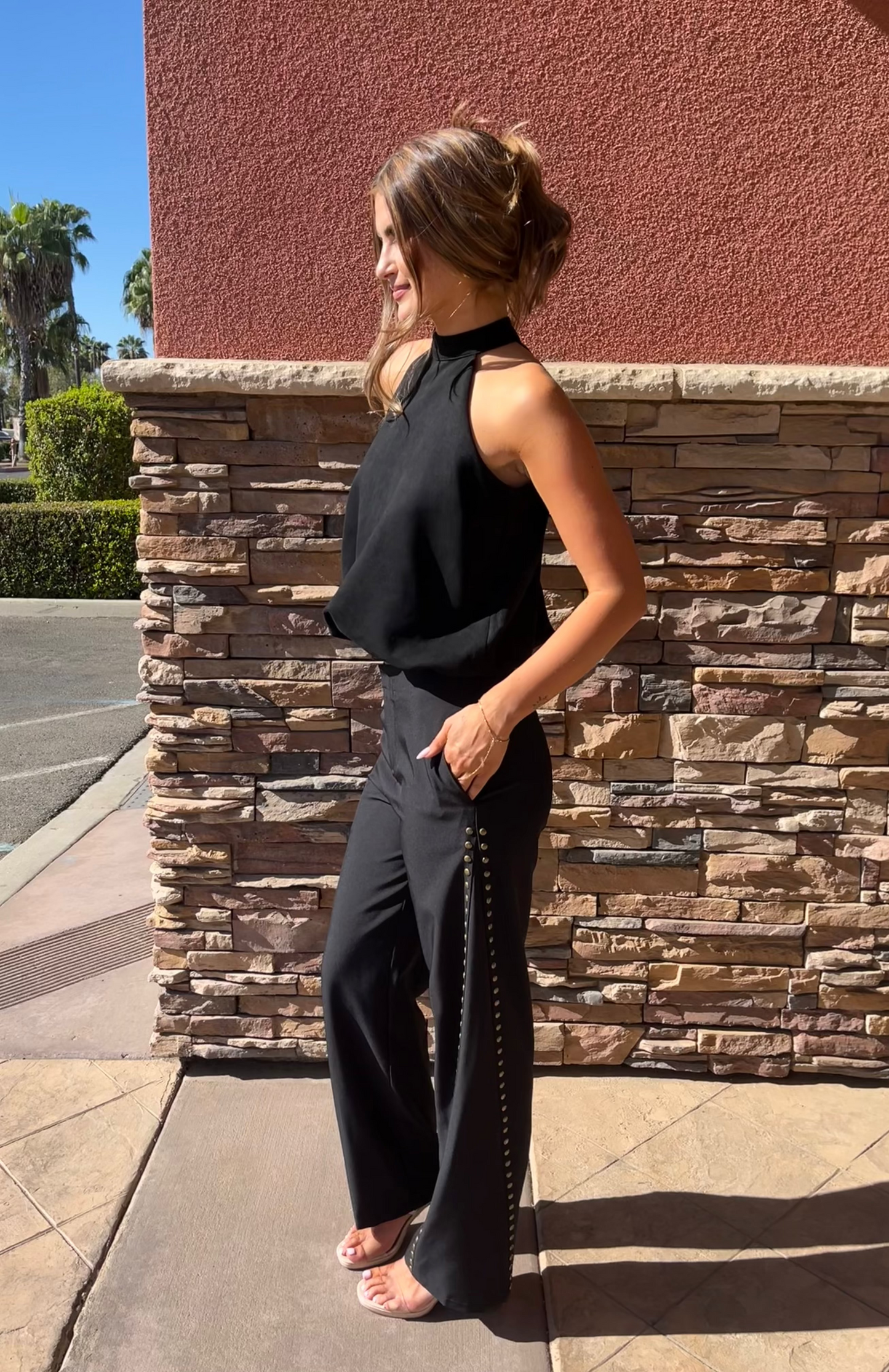 Brianne Studded Barrel Pants