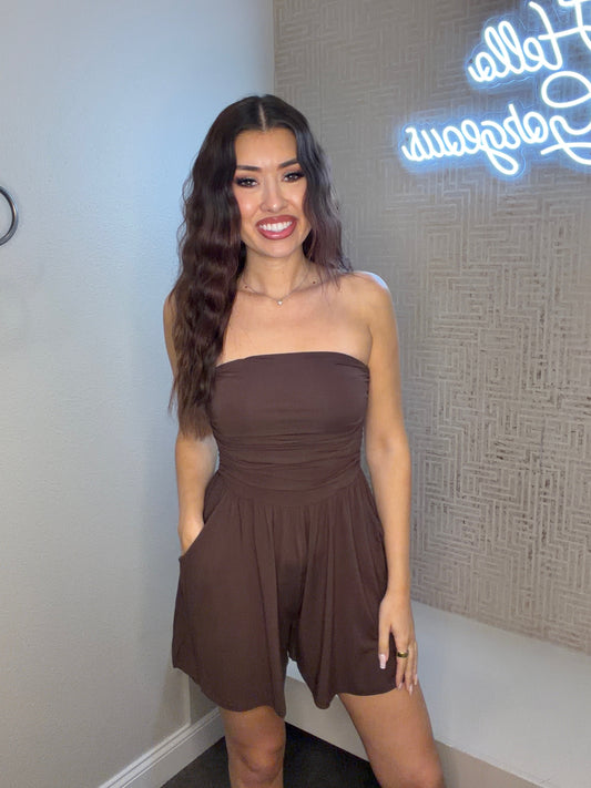 Georgina Shirring Flowy Romper