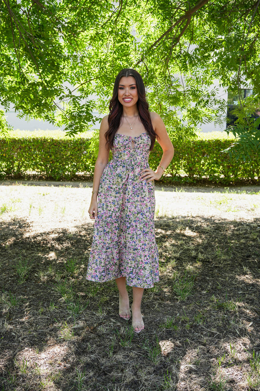 Pure Summer Floral Midi Dress