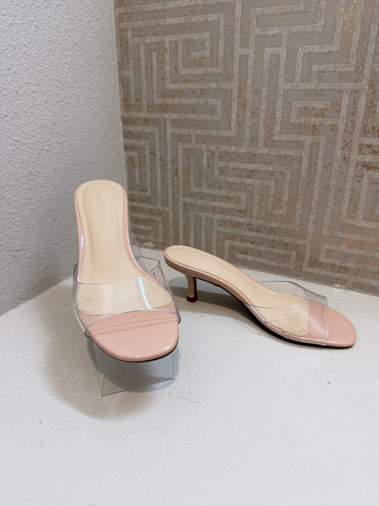Square Toe Kitten Heel Mule