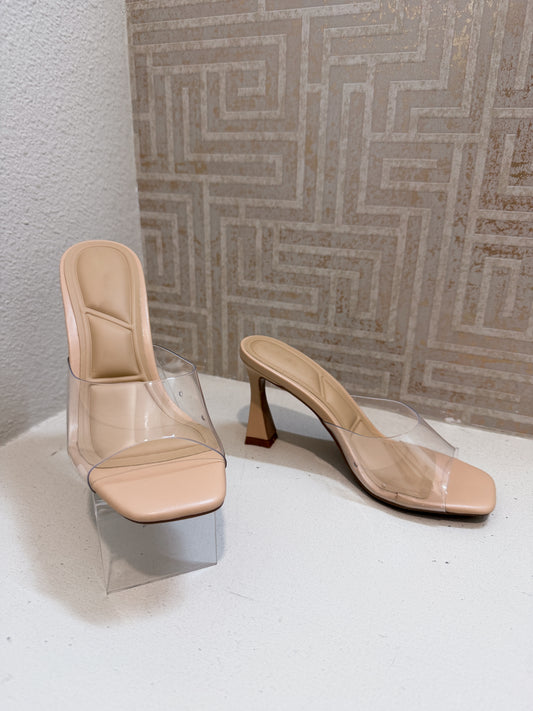 High Heel Clear Mule