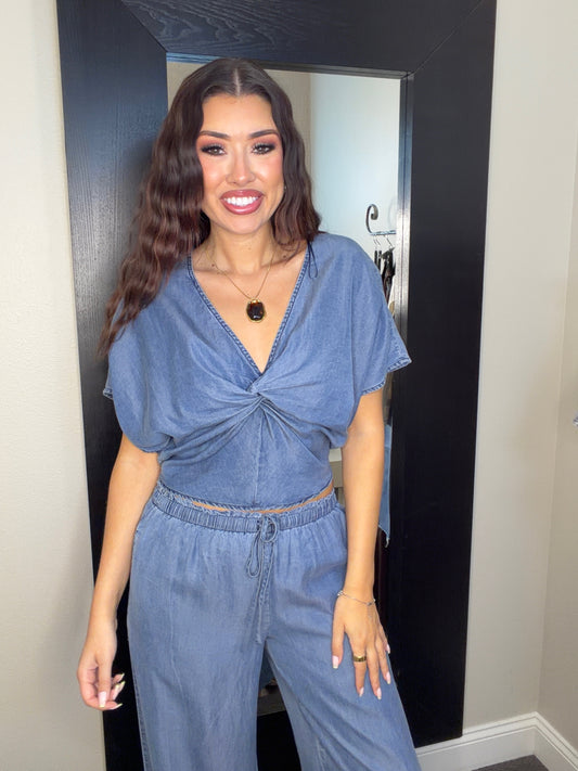 Tyler Tencel V-neck Top