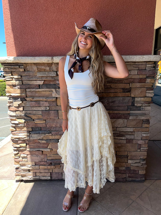 Ady Lace Midi Skirt