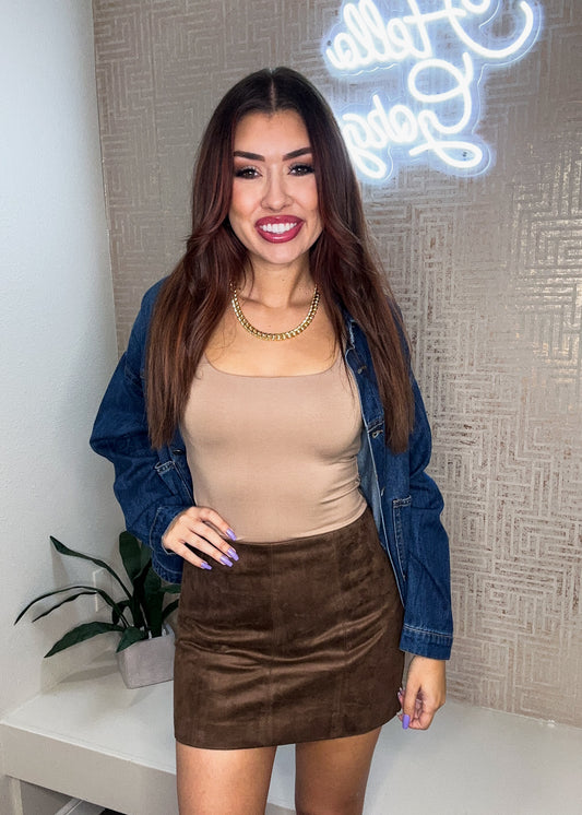 Maxine Suede Mini Skirt