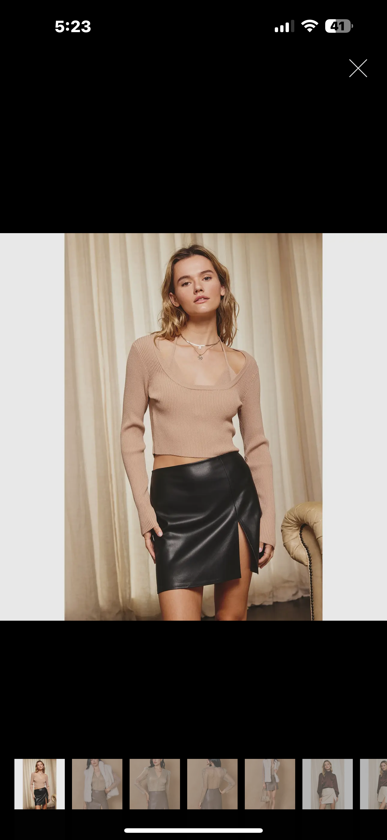 Audrey Faux Leather Mini Skirt
