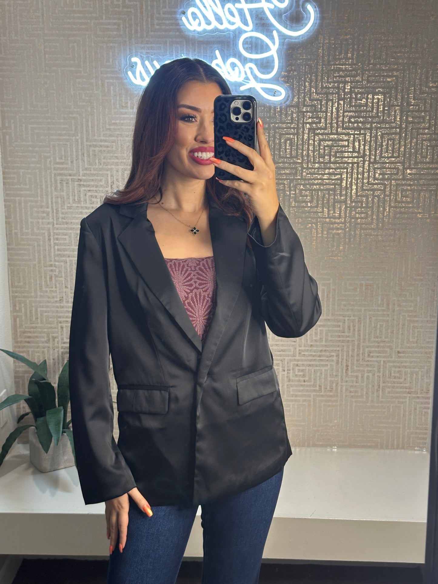 Seraphina Satin Blazer