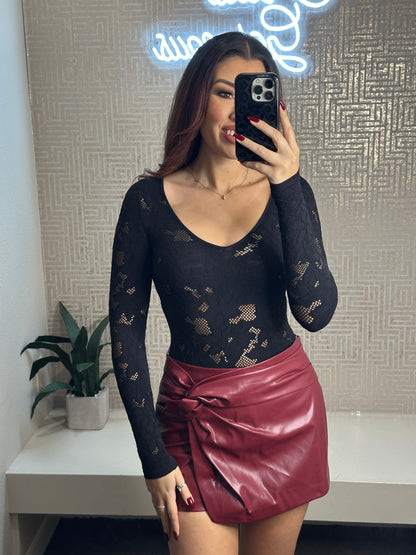Vayla Faux Leather Mini Skirt