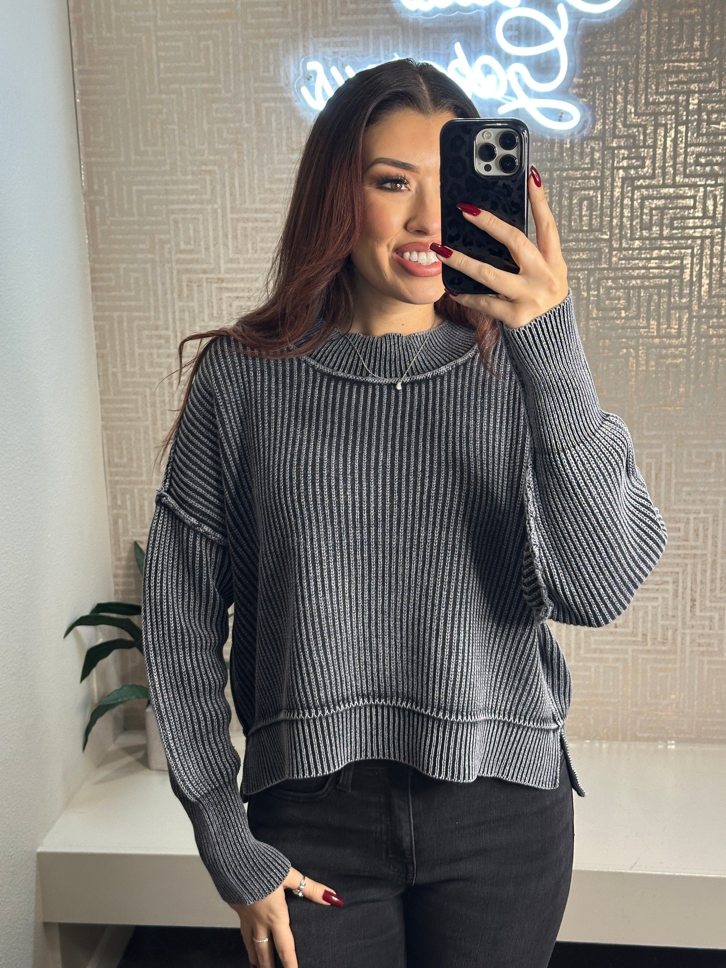 Mandie Oversized Cropped Sweater