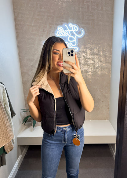 Wendi Woven Solid Reversible Vest