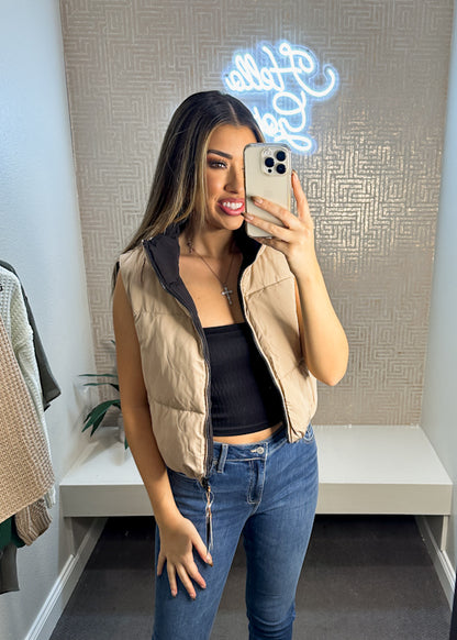 Wendi Woven Solid Reversible Vest