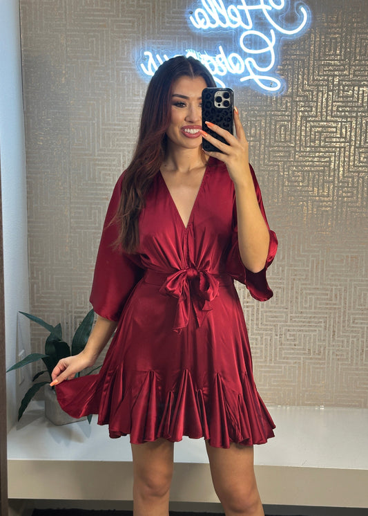 Roseanne Kimono Sleeve Mini Dress