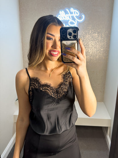 Sasha Silky Lace Trim Camisole