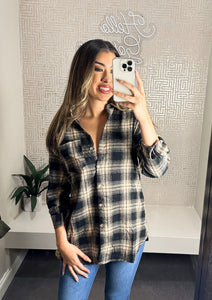 Glinda Plaid Button Shirt
