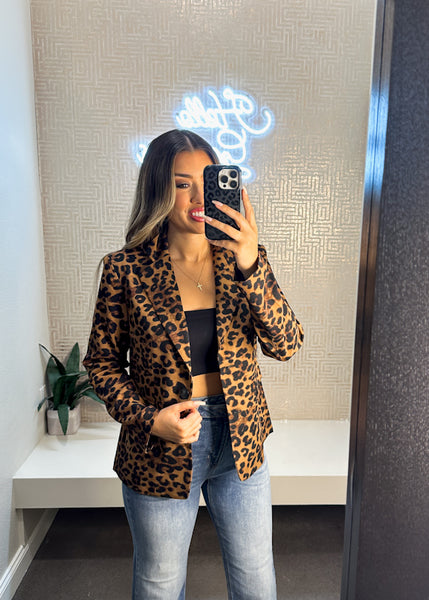 leopard blazer