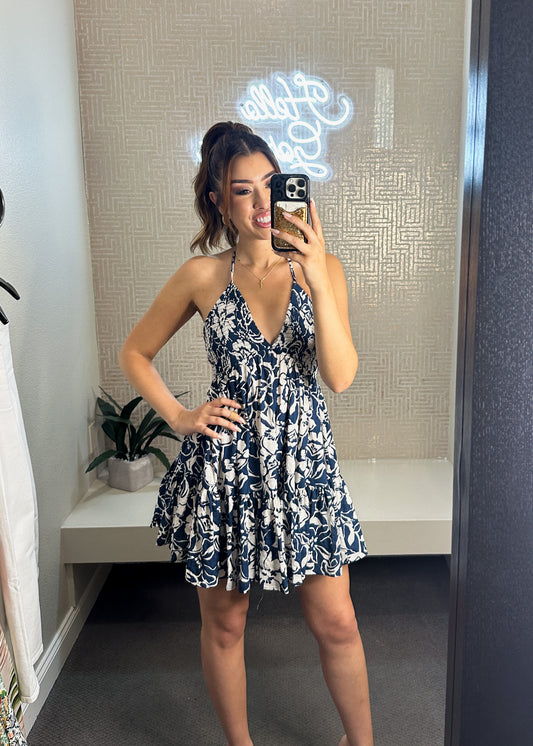 Floral Halter Dress
