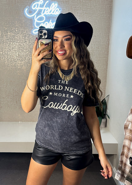 World Needs More Cowboys Graphic Tee