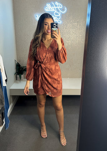 Flora Wrap Mini Dress