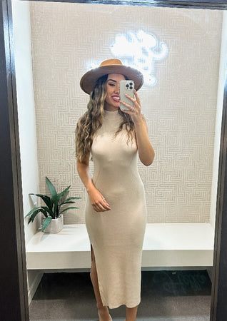 Sienna Mock Neck Sweater Dress