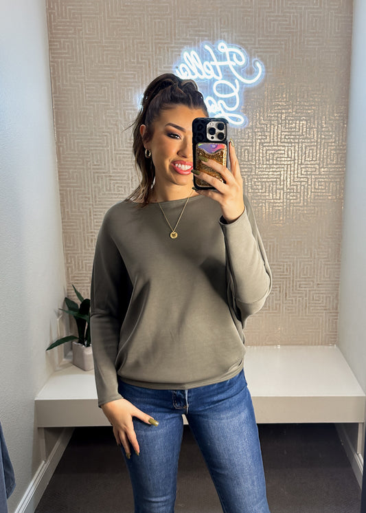 Vera Scuba Dolman Sleeve Top
