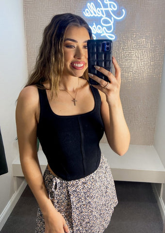 ribbed corset top