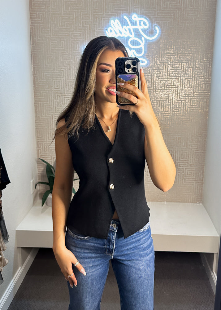 Nyla Button up Sweater Vest