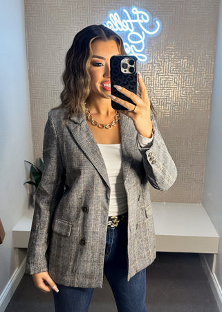 Uptown Girl Plaid Blazer