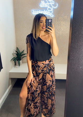 Anita Printed Wide Leg Palazzo Pant
