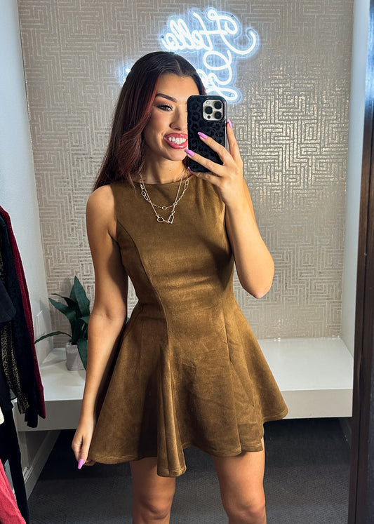 Kayda Faux Suede Mini Dress