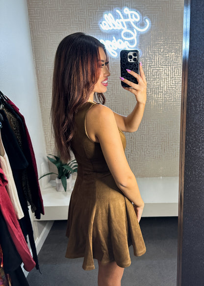Kayda Faux Suede Mini Dress